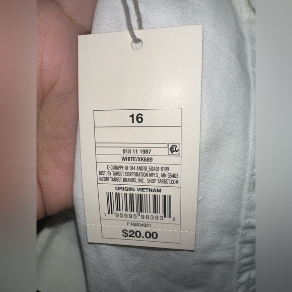 🆕 A New Day Women's 16 White  Utility Shorts Cotton Stretch Flap Pockets - Picture 4 of 6